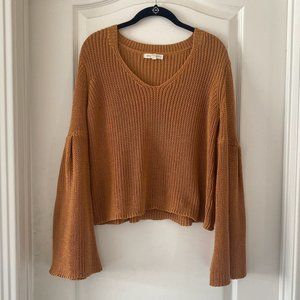 Grade & Gather Burnt Orange Bell-Sleeve Sweater